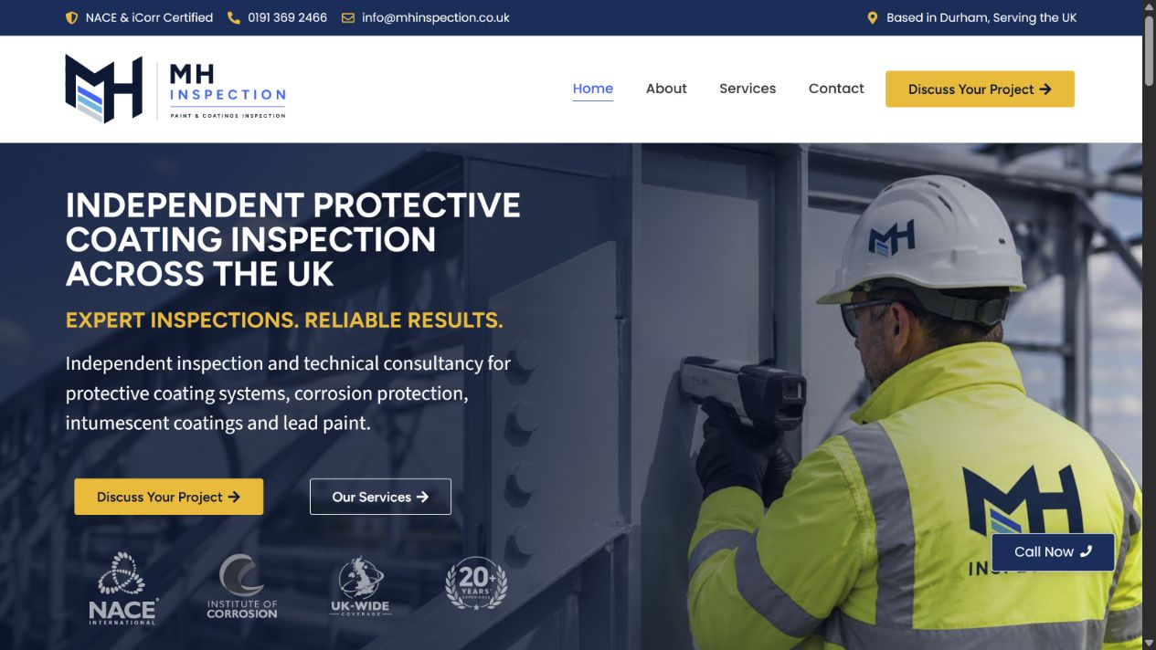 MH Inspection website