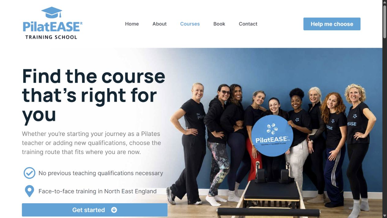 PilatEASE Training website